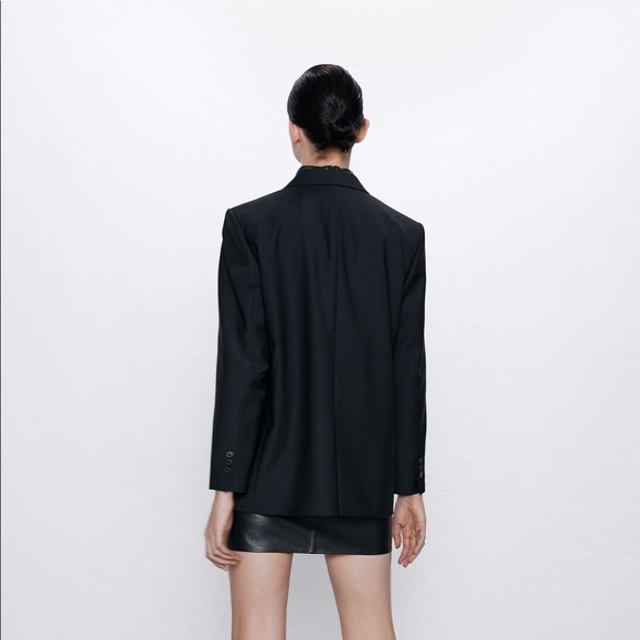 Zara Blazer with buttons boxy jacket relaxed fit - Picture 5 of 7